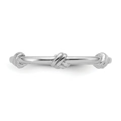 Sterling Silver Rhodium-plated Knot Eternity Ring