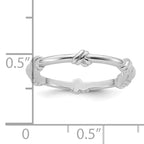 Sterling Silver Rhodium-plated Knot Eternity Ring