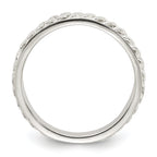 Sterling Silver Chain Inlay Design 3mm Band