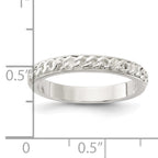 Sterling Silver Chain Inlay Design 3mm Band