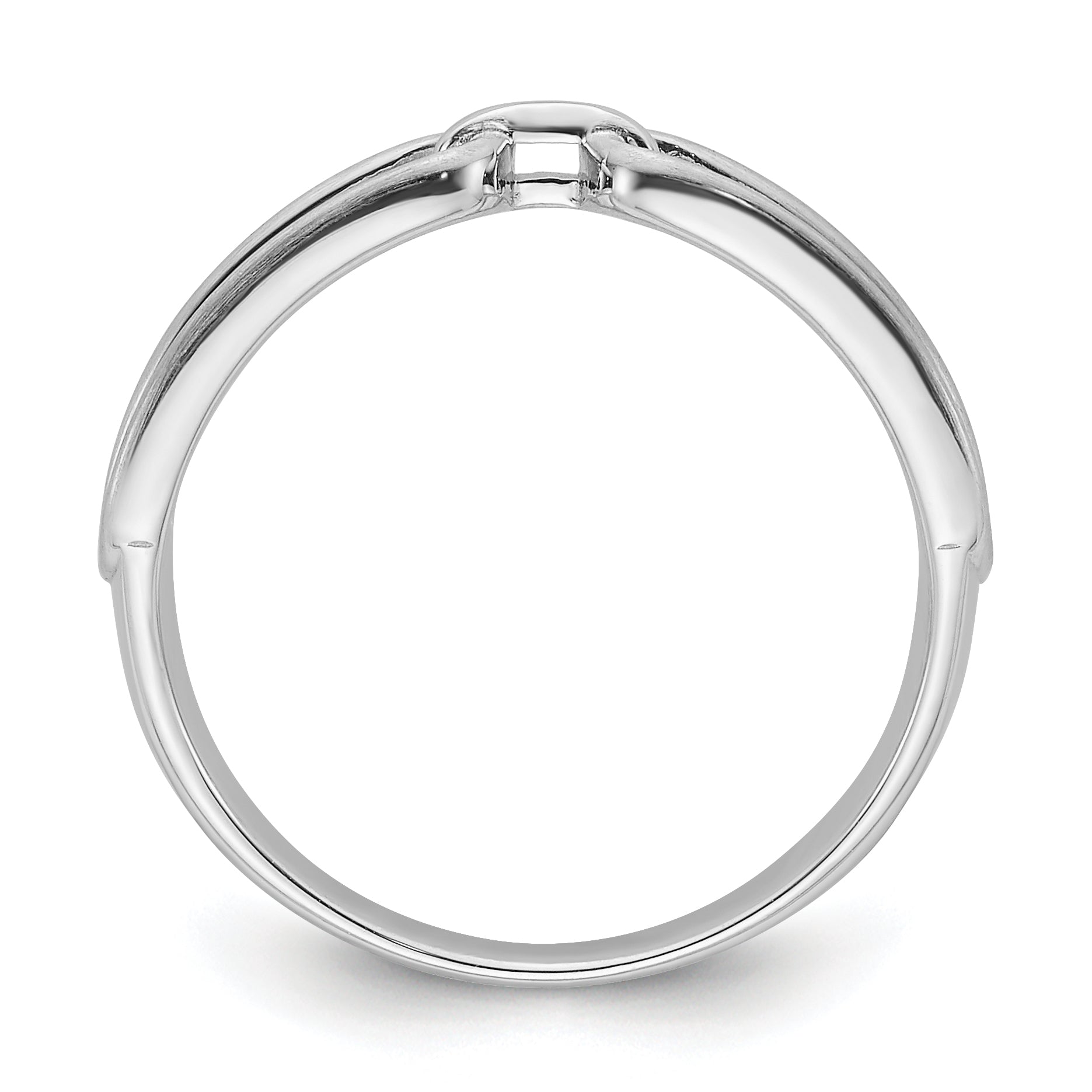 Sterling Silver Rhodium-plated Polished Ring Secondary image