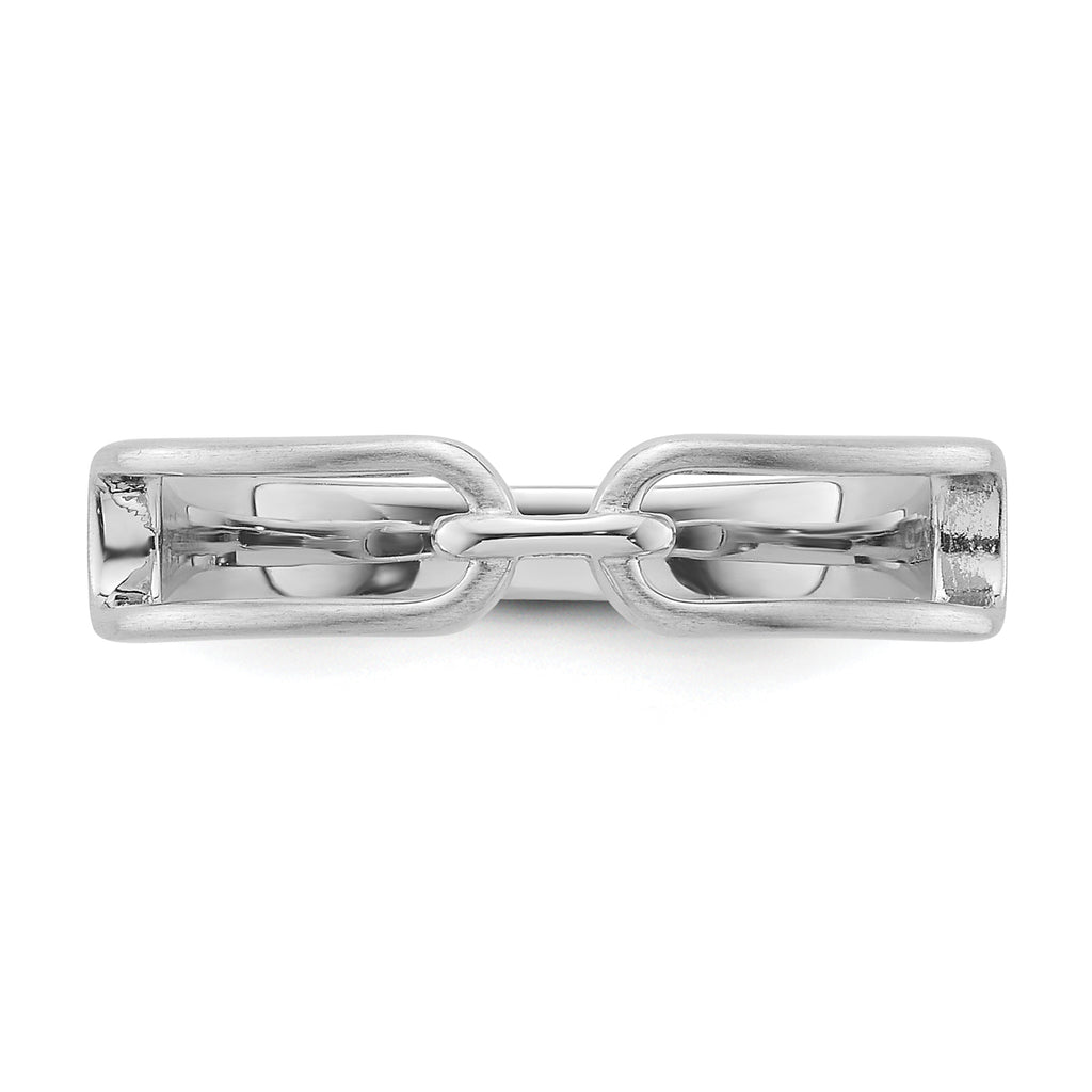 Sterling Silver Rhodium-plated Polished Ring
