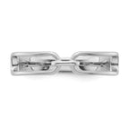 Sterling Silver Rhodium-plated Polished Ring