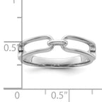 Sterling Silver Rhodium-plated Polished Ring