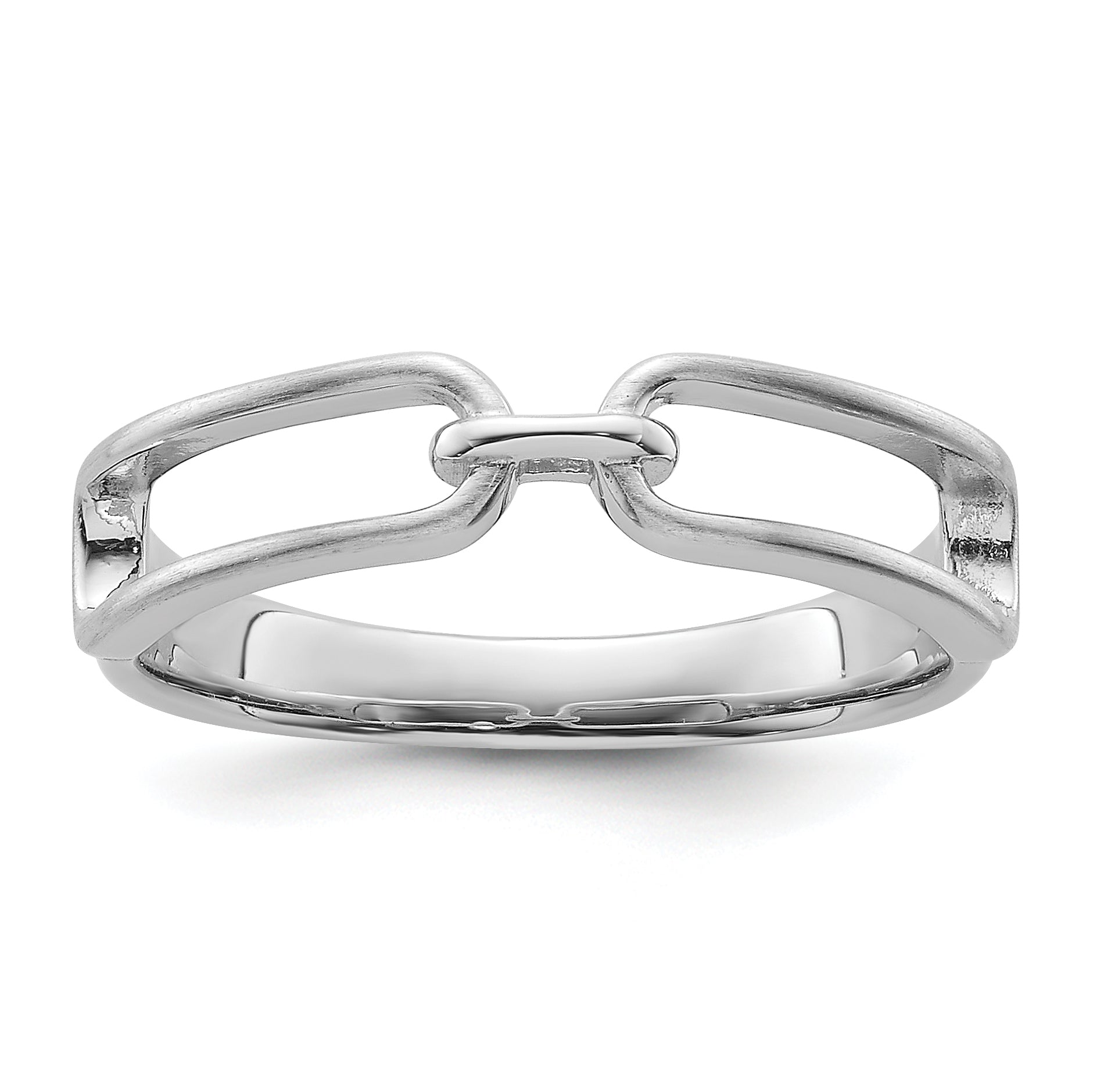 Sterling Silver Rhodium-plated Polished Ring Main image