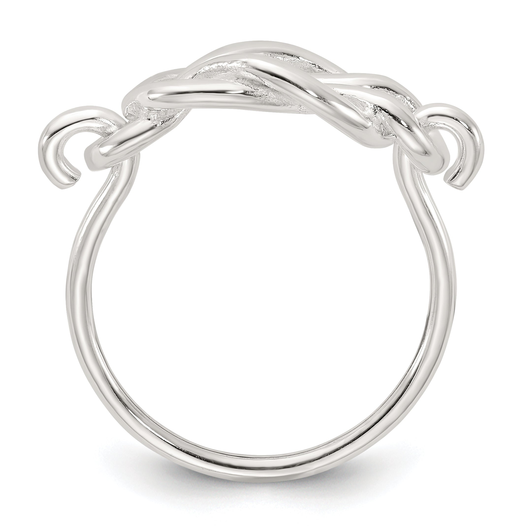 Sterling Silver Polished Double Fancy Knot Ring Secondary image