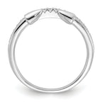 Sterling Silver Rhodium-Plated Cubic Zirconi with Open Arrow Band