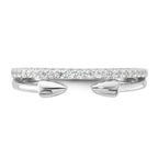 Sterling Silver Rhodium-Plated Cubic Zirconi with Open Arrow Band