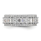 Sterling Silver Rhodium-Plated Cubic Zirconi Eternity Band