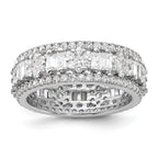 Sterling Silver Rhodium-Plated Cubic Zirconi Eternity Band