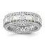 Sterling Silver Rhodium-Plated Cubic Zirconi Eternity Band