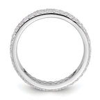 Sterling Silver Rhodium-Plated 4mm Cubic Zirconi Eternity Band