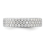 Sterling Silver Rhodium-Plated 4mm Cubic Zirconi Eternity Band