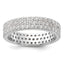 Sterling Silver Rhodium-Plated 4mm Cubic Zirconi Eternity Band