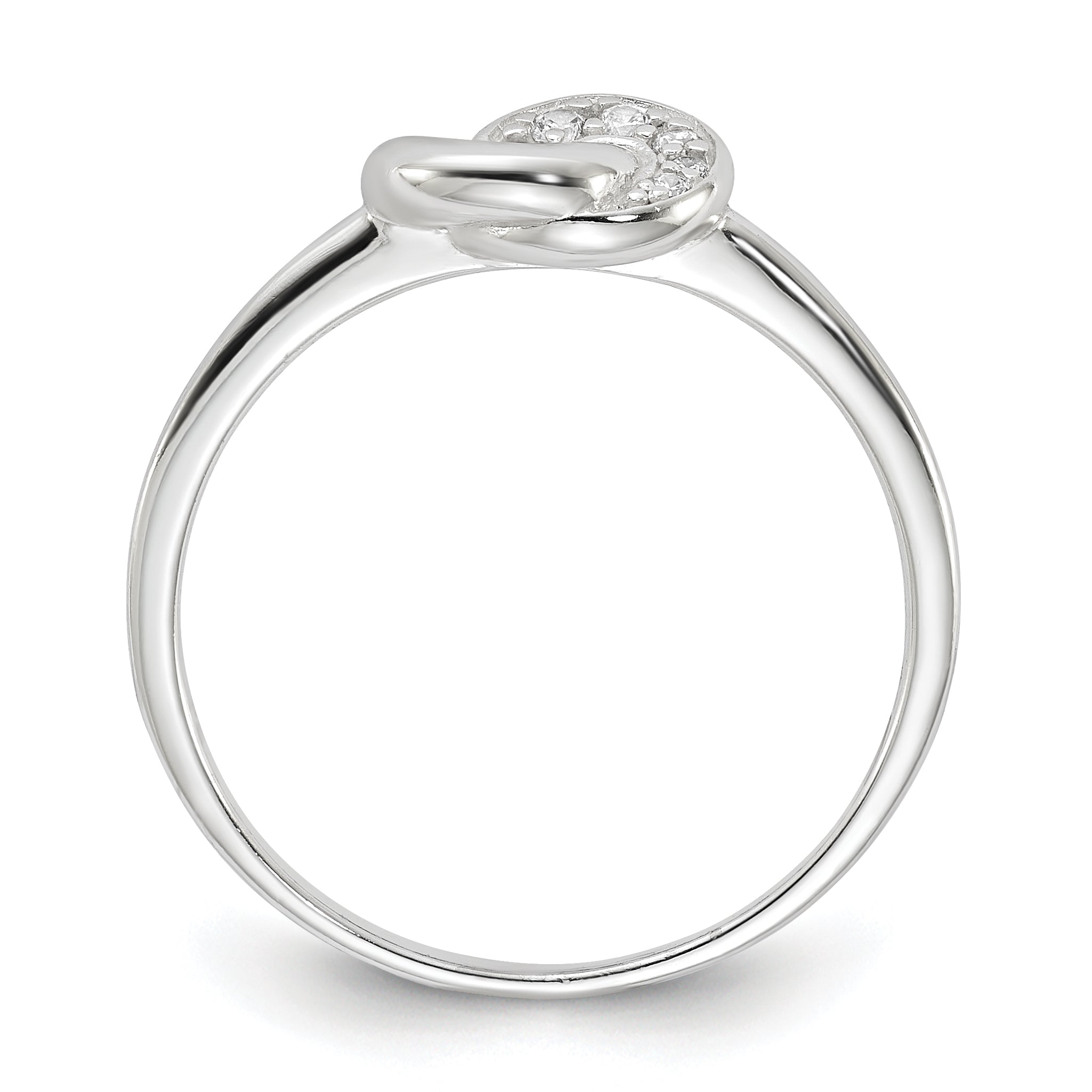 Sterling Silver E-coated CZ Ring Secondary image