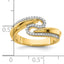 Sterling Silver Gold-tone Fancy Cubic Zirconi Ring