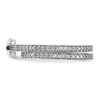 Sterling Silver Rhodium-Plated Cubic Zirconi Eternity Engagement Ring and Band Set
