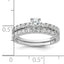 Sterling Silver Rhodium-Plated Cubic Zirconi Ring and Band Set