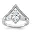 Pure Fire Sterling Silver Rhodium-platedod-plated Fancy Marquise Cubic Zirconi Ring
