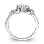 Pure Fire Sterling Silver Rhodium-Plated Fancy Cubic Zirconi Ring