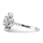 Pure Fire Sterling Silver Rhodium-Plated Fancy Cubic Zirconi Ring