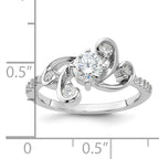 Pure Fire Sterling Silver Rhodium-Plated Fancy Cubic Zirconi Ring