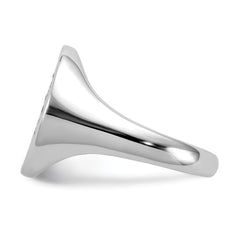 Sterling Silver Rhodium-plated Polished CZ Fashion Ring