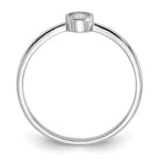 Sterling Silver Rhodium-Plated Cubic Zirconi Ring