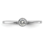 Sterling Silver Rhodium-Plated Cubic Zirconi Ring