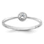 Sterling Silver Rhodium-Plated Cubic Zirconi Ring