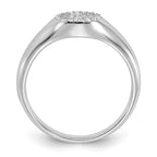Sterling Silver Rhodium-Plated Micro Pave Cubic Zirconi Ring