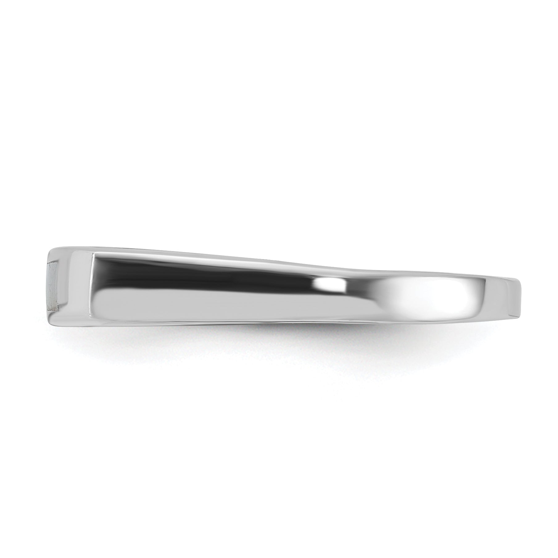 Sterling Silver Rhodium-Plated Mother of Pearl Inlay Ring