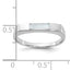 Sterling Silver Rhodium-Plated Mother of Pearl Inlay Ring