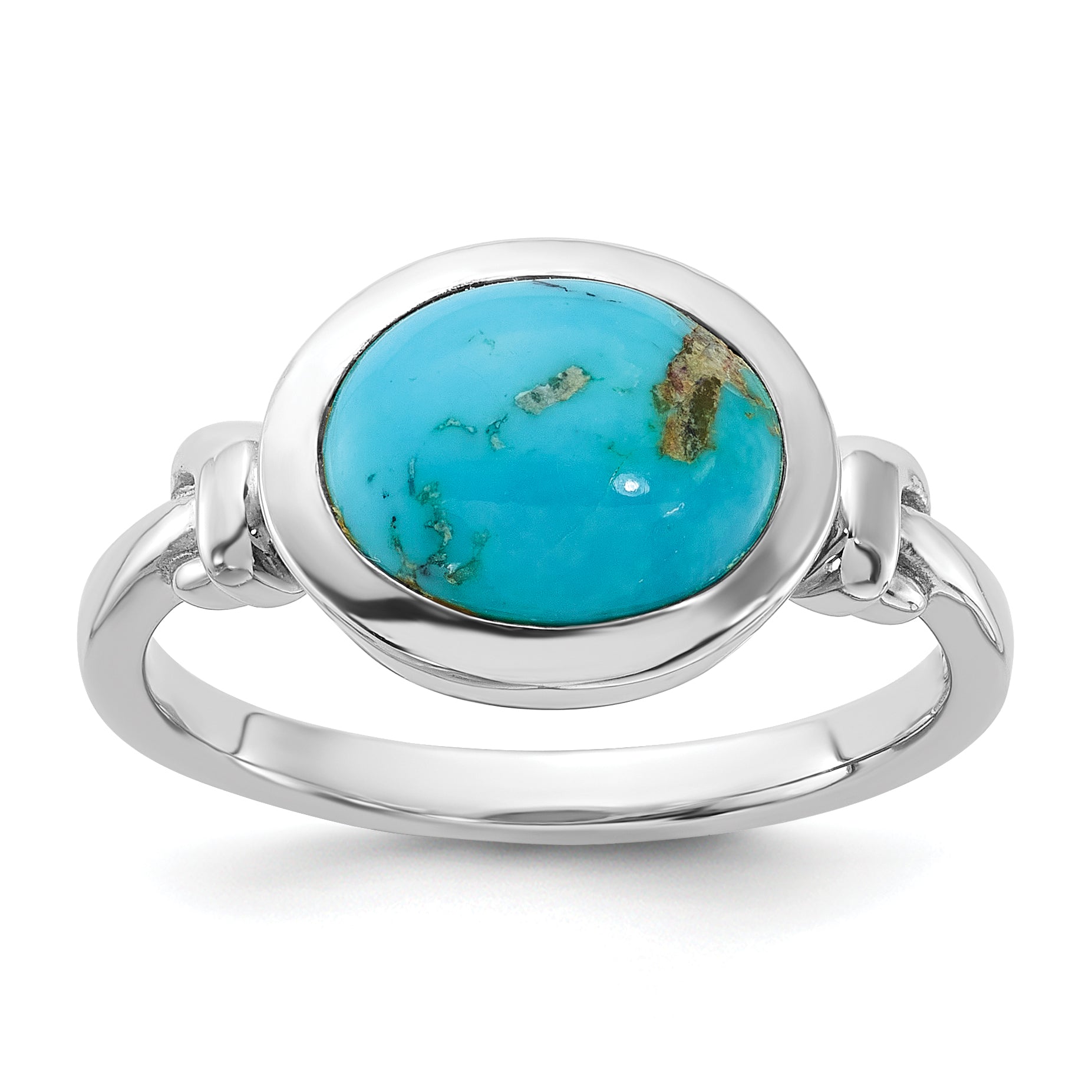 Sterling Silver Rhodium-plated Turquoise Ring Main image