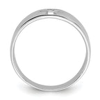 Sterling Silver Rhodium-plated Polished Cut-out Cross Ring