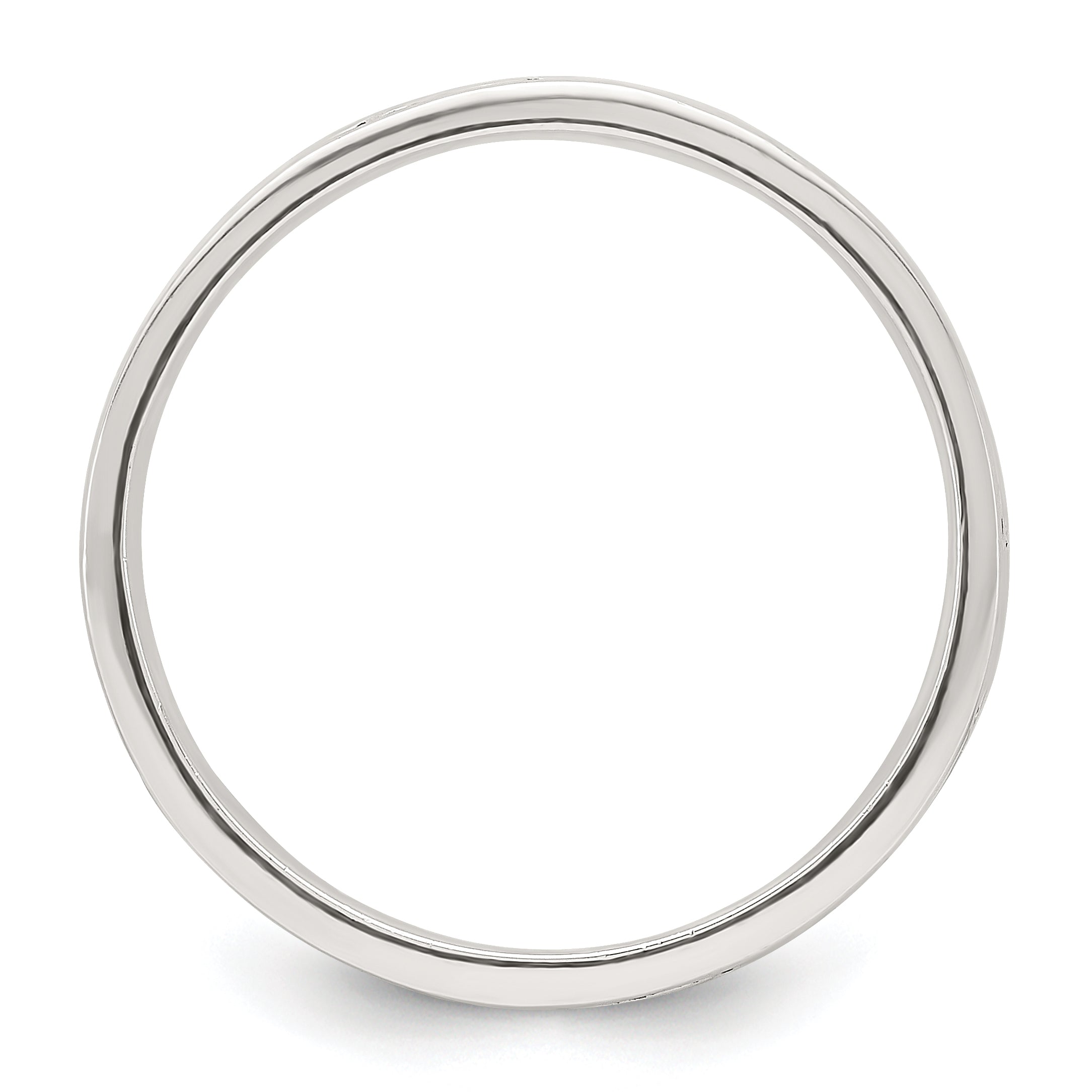 Sterling Silver Polished Oxidized Patterned Men's Band Ring Secondary image