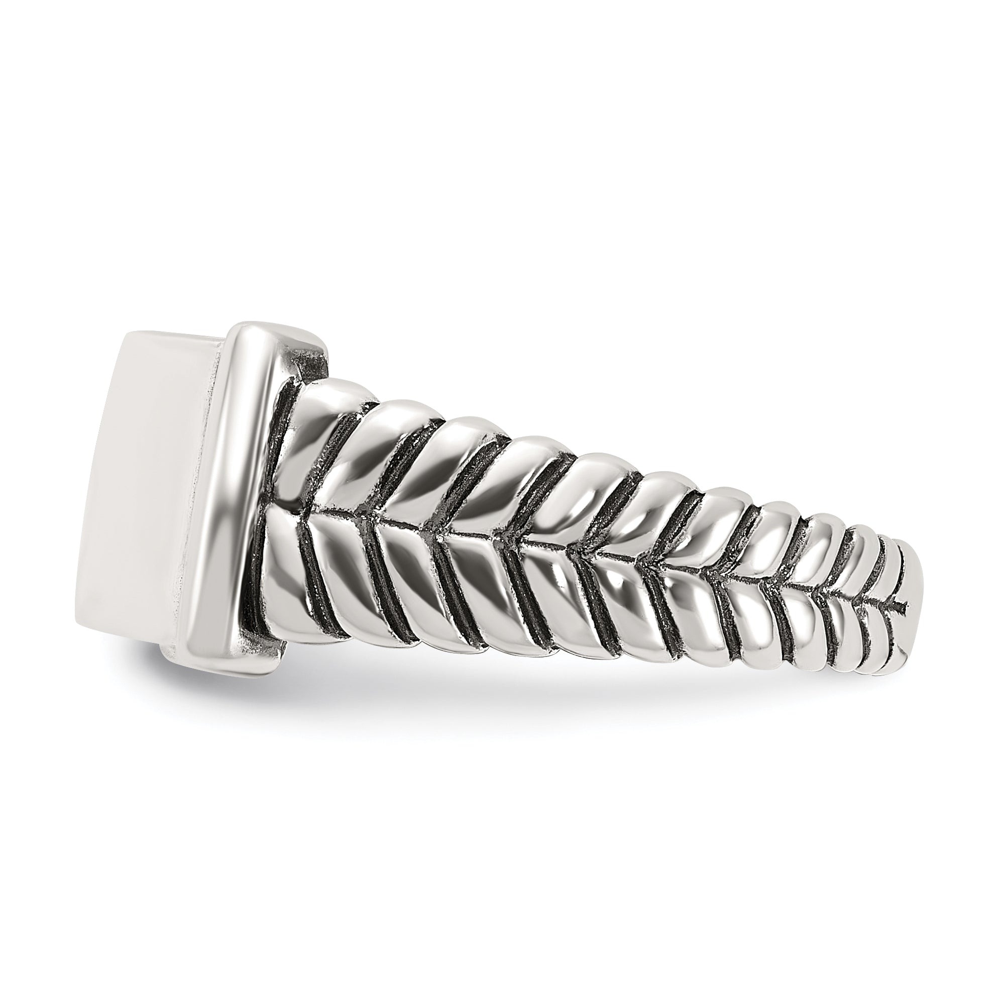 Sterling Silver Oxidized Men's Ring Secondary image