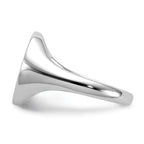 Sterling Silver Rhodium-plated Polished CZ Fashion Men's Ring