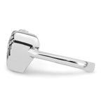 Sterling Silver Rhodium-plated Enameled Heart With Wings FOREVER IN MY HEART (Inside) Ash Holder Size 8 Ring