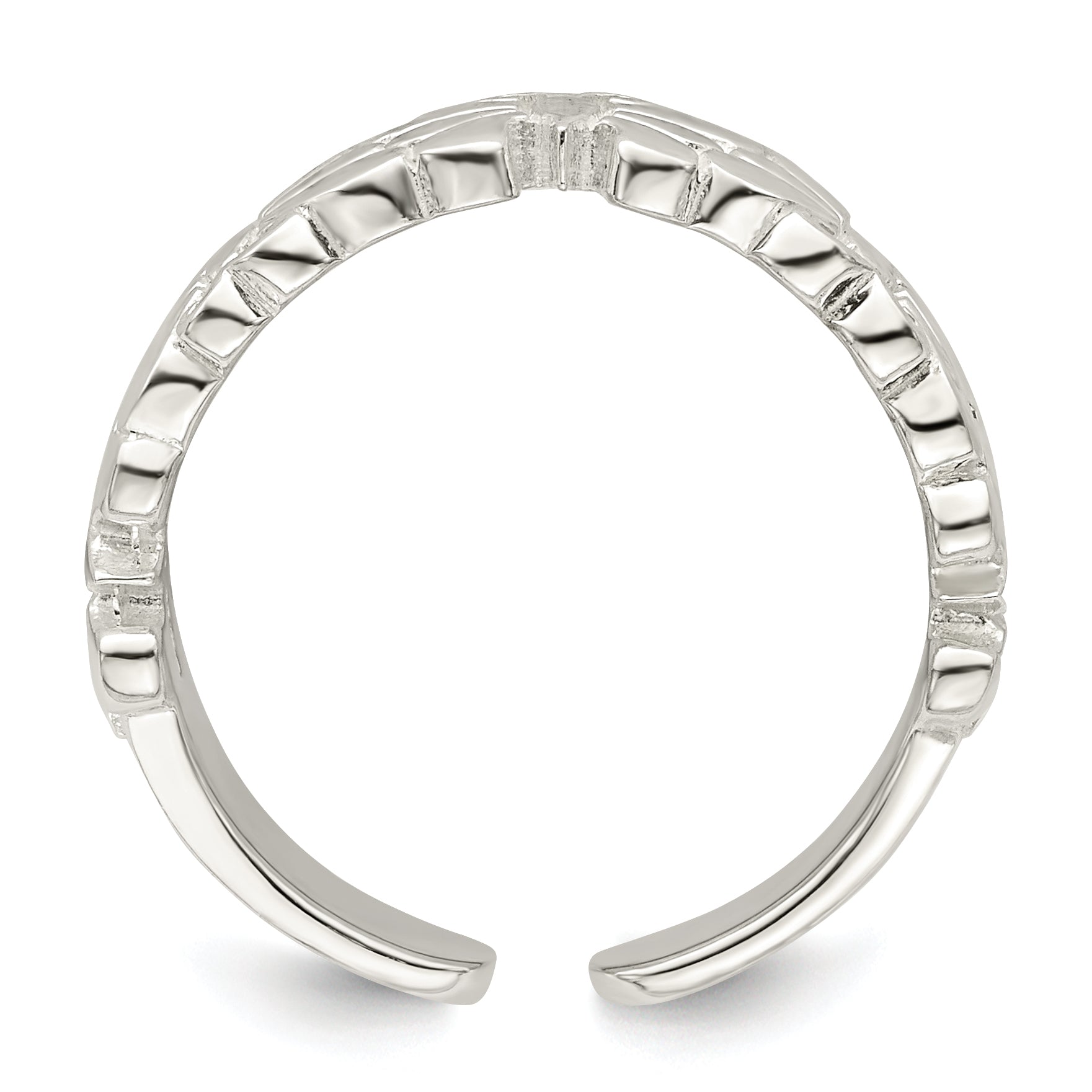 Sterling Silver Polished Butterflies Toe Ring Secondary image