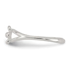 Sterling Silver Polished Flower Toe Ring