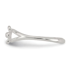 Sterling Silver Polished Flower Toe Ring
