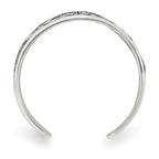 Sterling Silver Polished and Antiqued Moon and Star Toe Ring