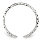 Sterling Silver Polished and Antiqued Butterfly Toe Ring