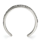 Sterling Silver Antiqued Floral Toe Ring