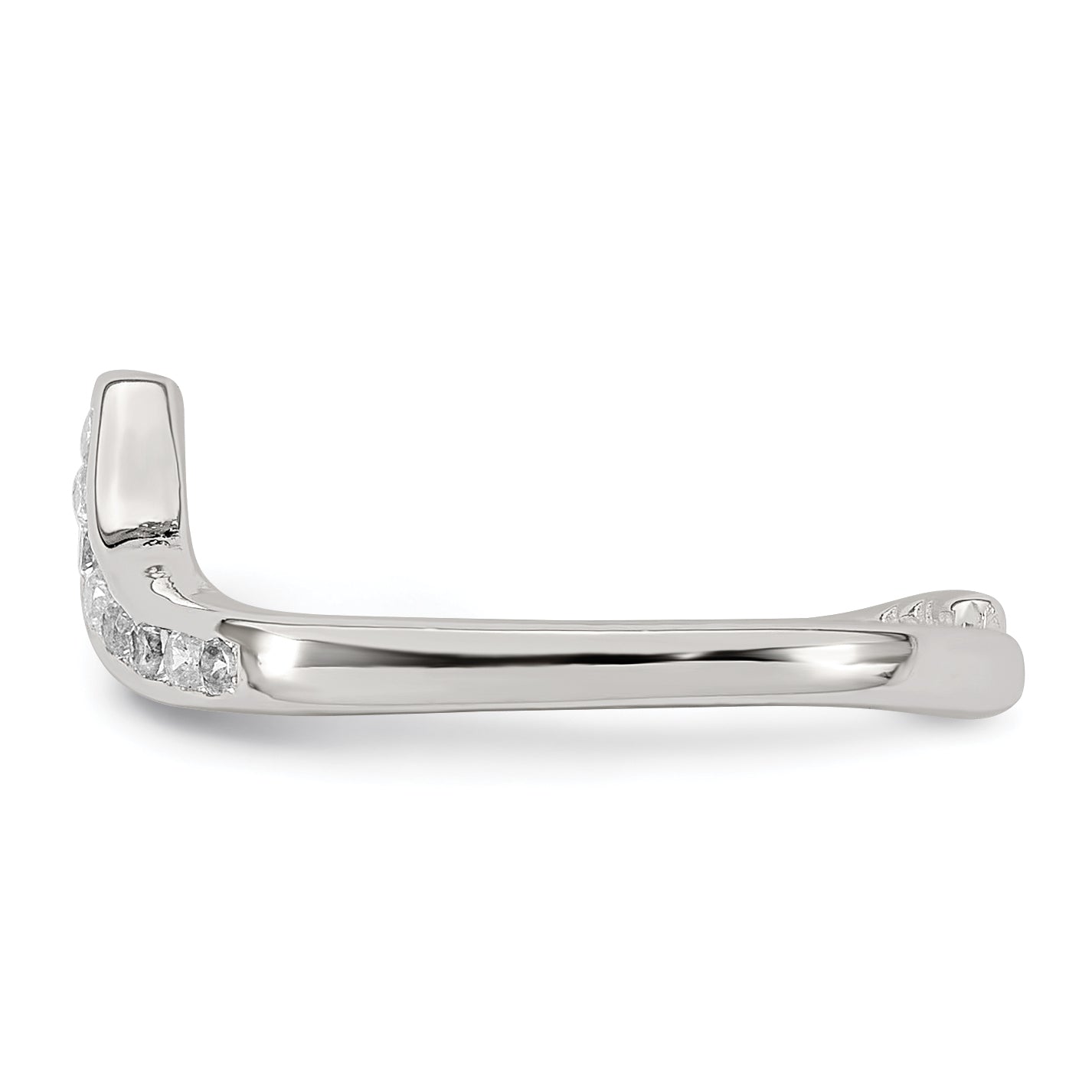 Sterling Silver Polished CZ Toe Ring