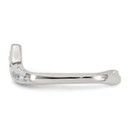 Sterling Silver Polished CZ Toe Ring