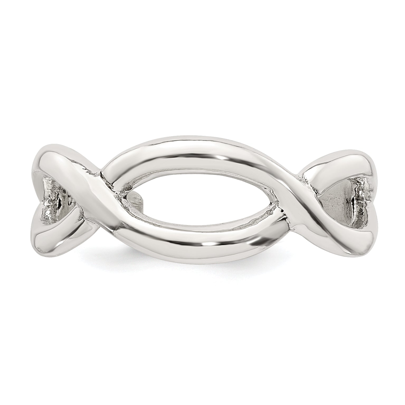 Sterling Silver Polished Criss Cross Adjustable Toe Ring