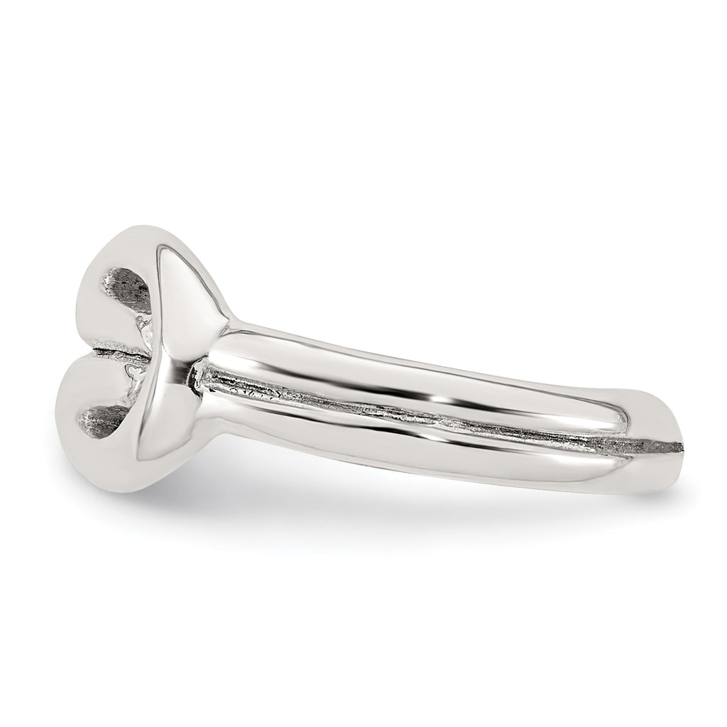 Sterling Silver Polished Knot Infinity Adjustable Toe Ring