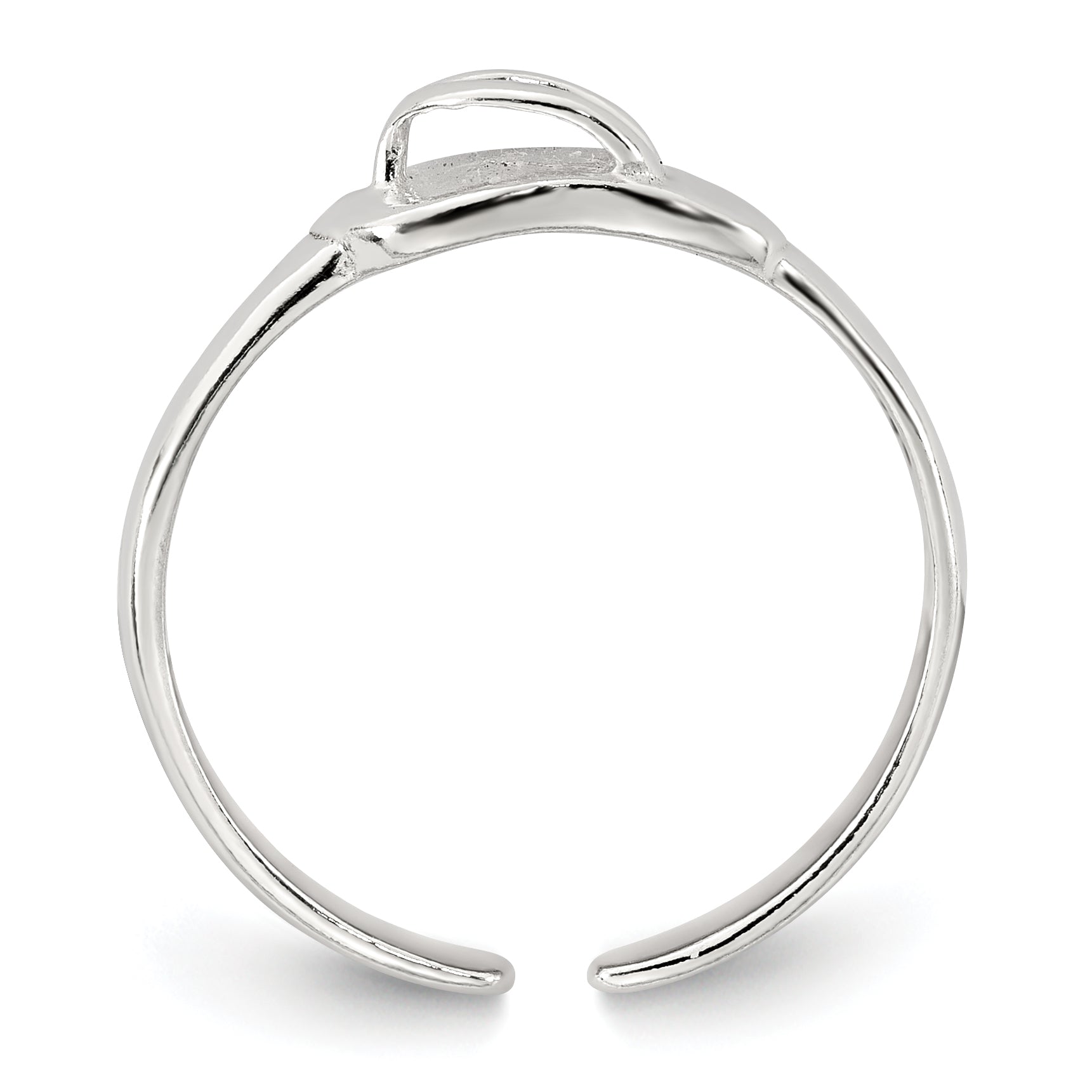 Sterling Silver Polished Flip Flop Toe Ring Secondary image